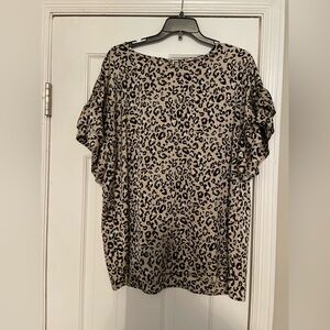 Jodifl Leopard Print Women's Top size medium